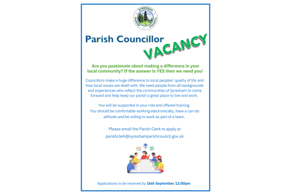 New Councillor Vacancy