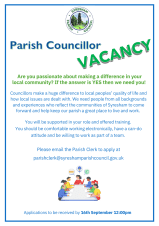 New Councillor Vacancy