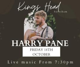 Harry Pane Performing Live at Kings Head on 18th October 24